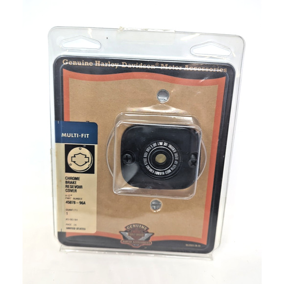 Harley Davidson Genuine NOS Chrome Brake Reservoir Cover Cap 45078-96A - Picture 1 of 4